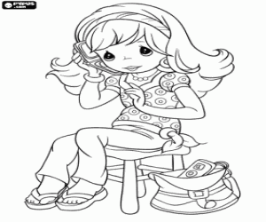 Coloriage Jeune fille de Precious Moments