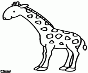Coloriage Jeune girafe