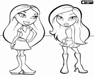 Coloriage Les jeunes filles Bratz en été