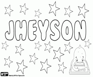 Coloriage Jheyson, nom masculin