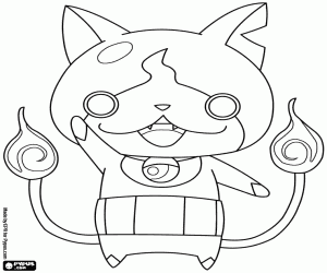 Coloriage Jibanyan, chat de Yo-Kai Watch