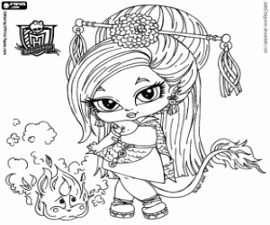 Coloriage Jinafire Long, Monster High Baby