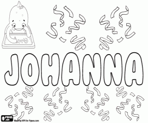 Coloriage Johanna, nom en diverses langues