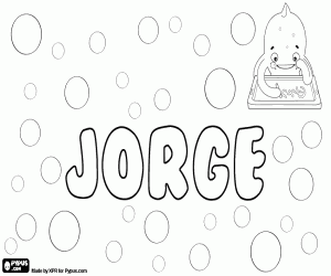 Coloriage Jorge, nom espagnol et portugais