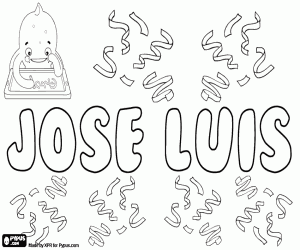 Coloriage Jose Luis, nom composé