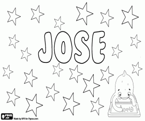 Coloriage José, nom espagnol et portugais