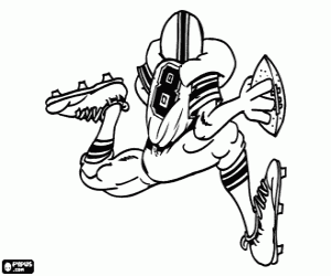 Coloriage Joueur  avec le ballon en main