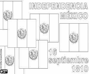 Coloriage Jour de l'indépendance du Mexique