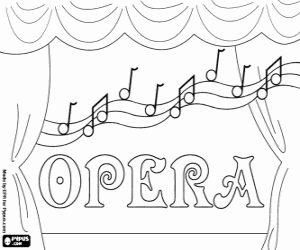 Coloriage Le jour de l'opéra