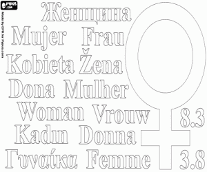 Coloriage La journée de la femme