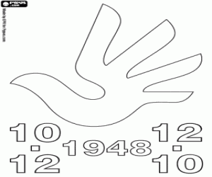 Coloriage Journée des droits de l'homme