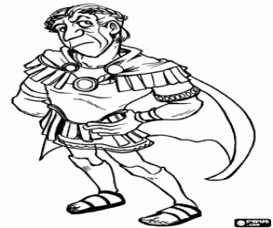 Coloriage Jules César dans Astérix et Obélix