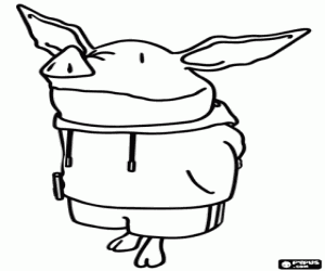 Coloriage Julian le petit cochon