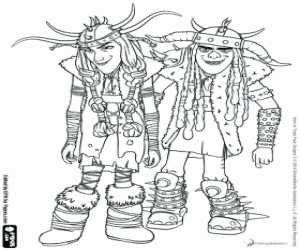 Coloriage Les jumeaux Kognedur et Kranedur