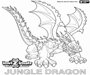 Coloriage Jungle Dragon, Invizimals Shadow Zone