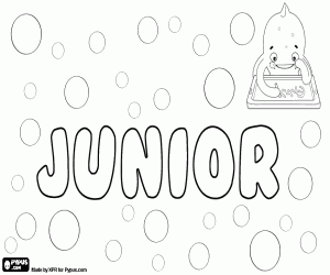Coloriage Junior, nom pour enfant