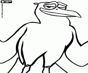 Coloriage Junior, une cigogne très expressif
