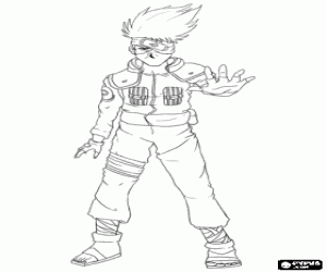 Coloriage Kakashi Hatake, maître des ninjas
