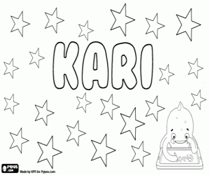 Coloriage Kari, nom pour garçon