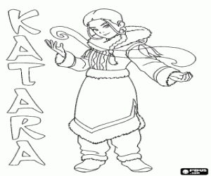 Coloriage Katara, la soeur de Sokka