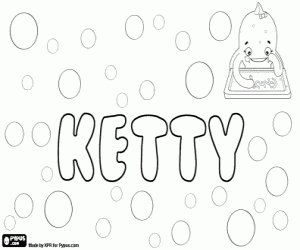 Coloriage Ketty, variante de Kate