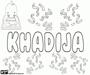 Coloriage Khadija, nom arabe