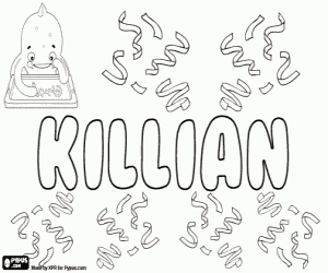 Coloriage Killian, nom irlandais