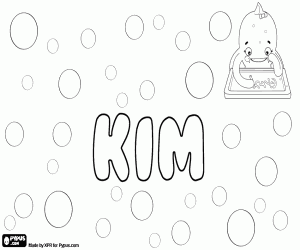 Coloriage Kim, nom diminutif