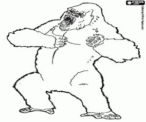 Coloriage King Kong, un monstre célèbre