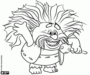 Coloriage King Peppy avec un hochet