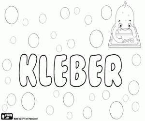 Coloriage Kleber, nom masculin
