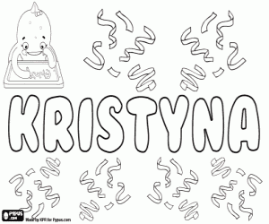Coloriage Kristyna, un nom slave