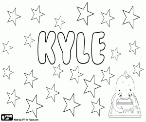 Coloriage Kyle, variante de Kylie