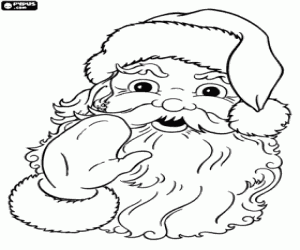 Coloriage L'accueil du père Noël