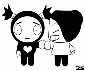 Coloriage L'amour de Pucca et Garu