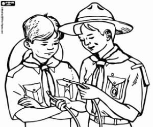 Coloriage L'apprentissage des noeuds