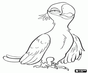 Coloriage L'ara précieux Perla