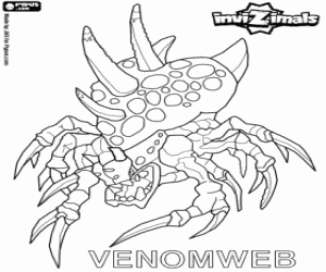 Coloriage L'araignée Invizimals, Venomweb
