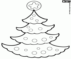 Coloriage L'arbre de Noel dans les maisons