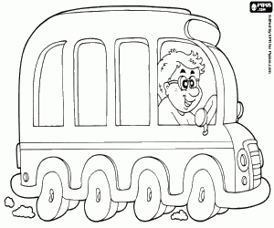 Coloriage L'autobus scolaire vide