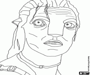 Coloriage L'avatar de Jake Sully
