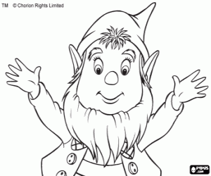 Coloriage L'elfe sage, un personnage d'Oui-Oui