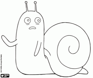 Coloriage L'escargot de Adventure Time