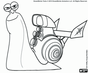 Coloriage L'escargot Will Flash de Turbo