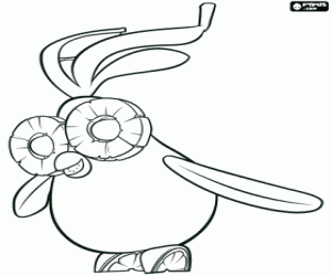 Coloriage L'oiseau exotique Fruit Cockatiel