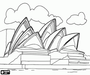 Coloriage L'Opéra de Sydney, Australie