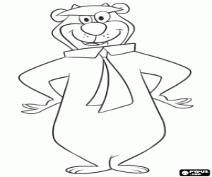 Coloriage L'élégant Yogi l'ours