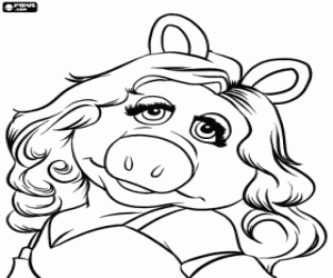 Coloriage La belle Miss Piggy