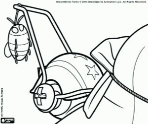 Coloriage La coquille d'escargot de L'Ombre Blanche avec un insecte