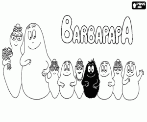 Coloriage La famille Barbapapa